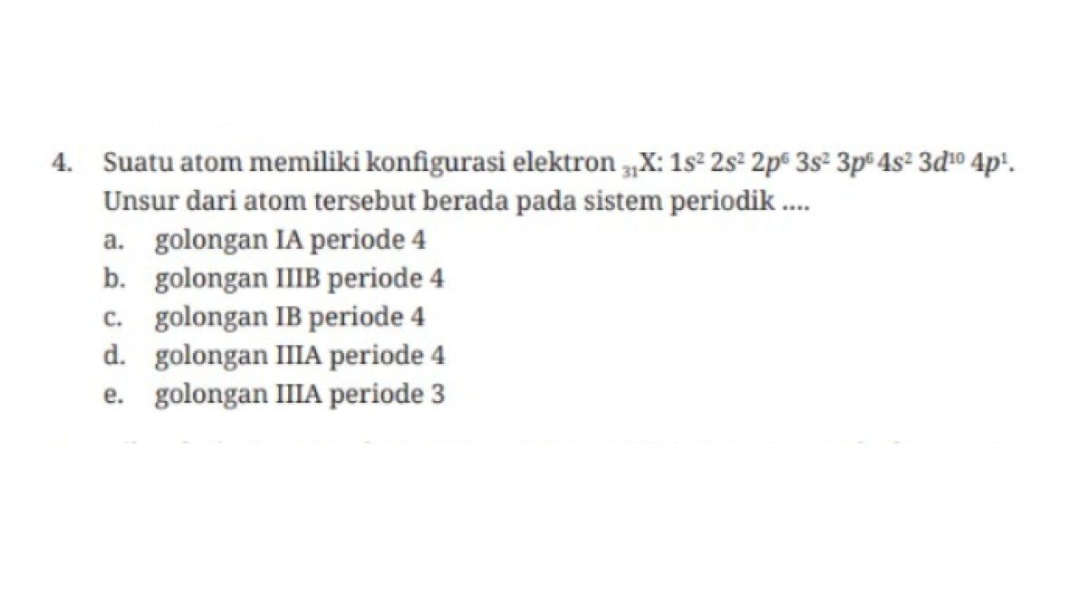 KUNCI JAWABAN - Soal nomor 4 buku Kimia untuk SMA kelas 11 Ayo Cek Pemahaman Bab 1