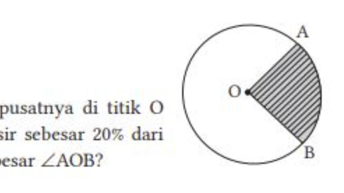 Soal Nomor 4 Latihan 2.3 terdapat pada halaman 84 berupa gambar juring lingkaran.