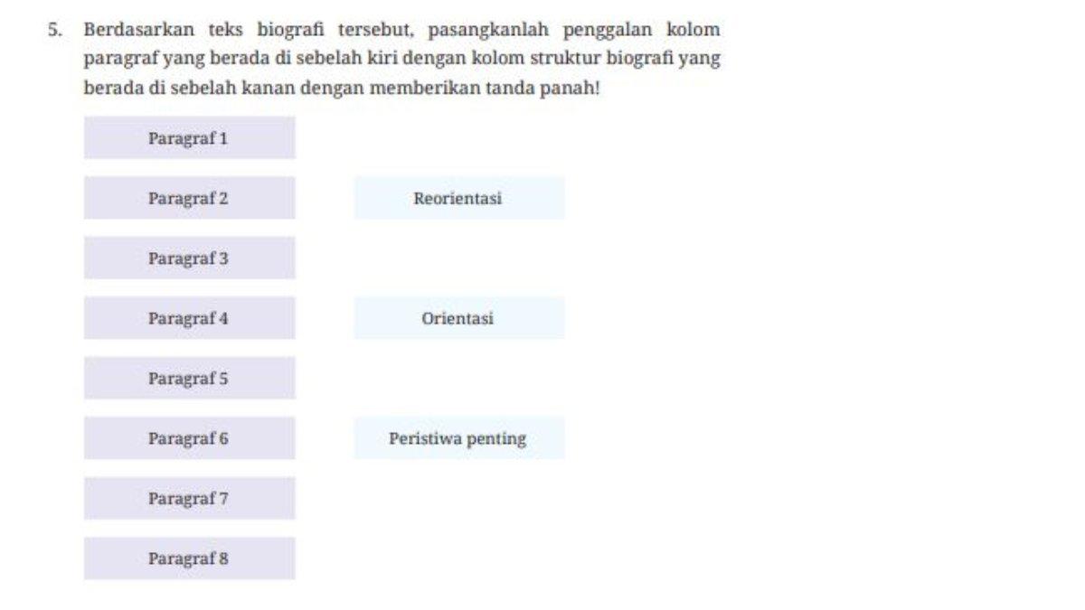 Soal Nomor 5 Halaman 215 terdapat pada Buku Bahasa Indonesia SMA Kelas 10 Edisi Revisi Kurikulum Merdeka.
