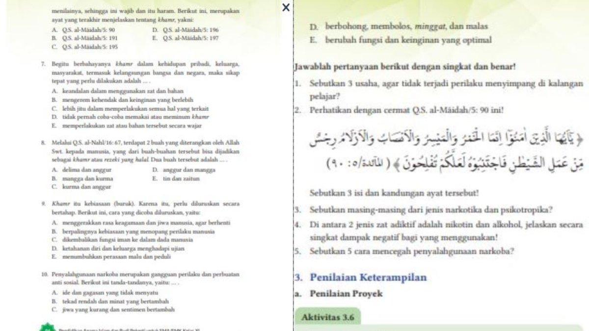 Soal PAI Kelas 11 SMA Bab 3 Kurikulum Merdeka