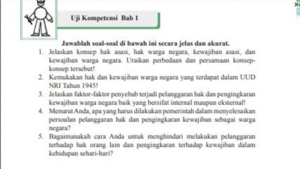 Soal PPKN kelas 12 SMA Kurikulum 2013
