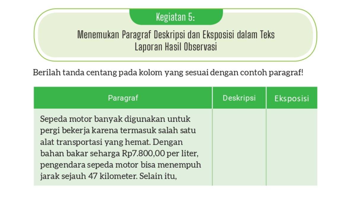 Soal Bahasa Indonesia kelas 8 Kurikulum Merdeka Bab 1 halaman 25.