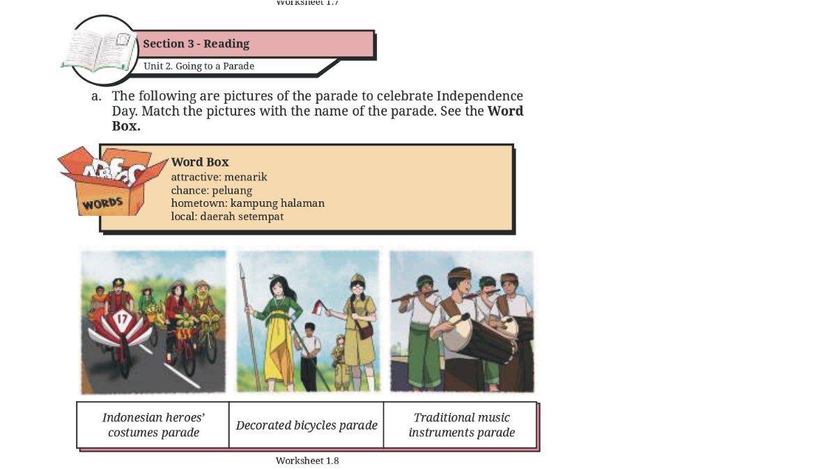 Soal Bahasa Inggris kelas 8 Kurikulum Merdeka Chapter 1, Unit 2 halaman 40.