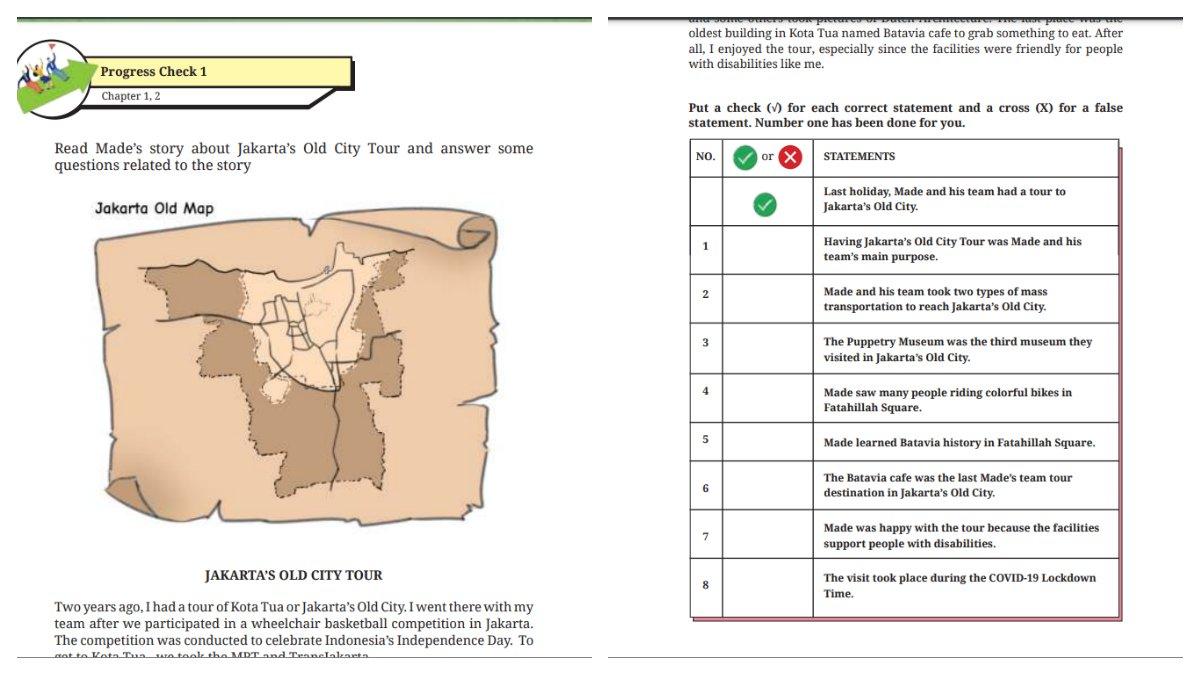 Soal bahasa inggris progress check 1