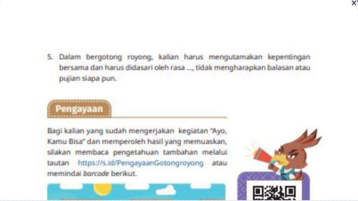 Soal essai nomor 5 PKN Kelas 6 SD Kurikulum Merdeka