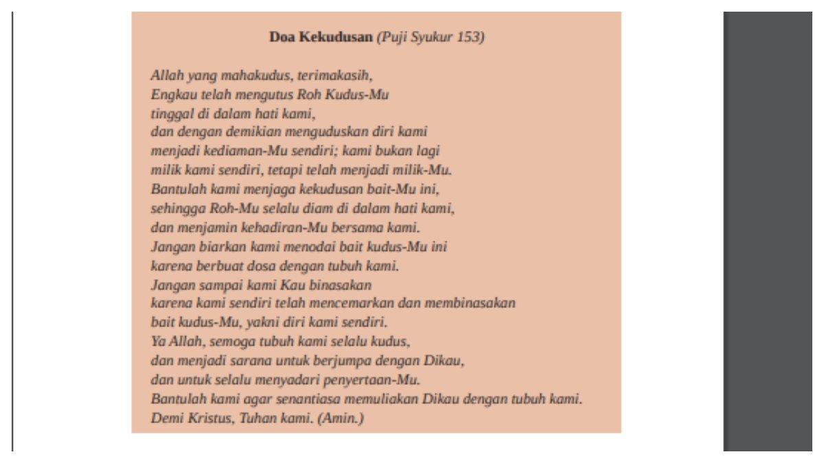 Soal Mapel Pendidikan Agama Katolik dan Budi Pekerti kelas 7 SMP