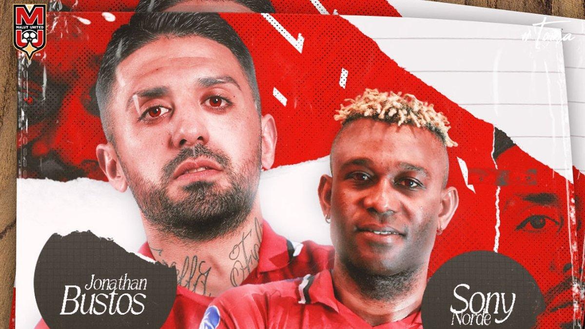 Dua pemain anyar Malut United, Sony Norde dan eks PSS Sleman, Jonathan Bustos.