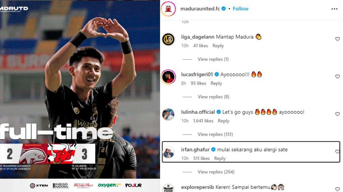 Berbagai sorotan kepada Madura United yang mampu mengalahkan Borneo FC dan melaju ke final Championship Series Liga 1 2023, Minggu, 19 Mei 2024.