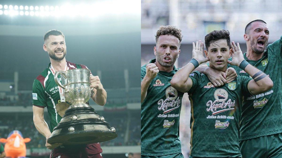 Kolase foto bek asal Australia, Brendan Hamill (kiri) yang kabarnya dikaitkan dengan Persebaya Surabaya (kanan).