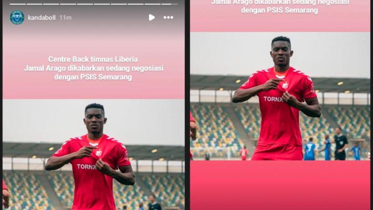 Rumor sosok Jamal Arago, bek Timnas Liberia yang masuk radar PSIS Semarang jelang musim 2024/2025 kelak, Jumat, 10 Mei 2024.