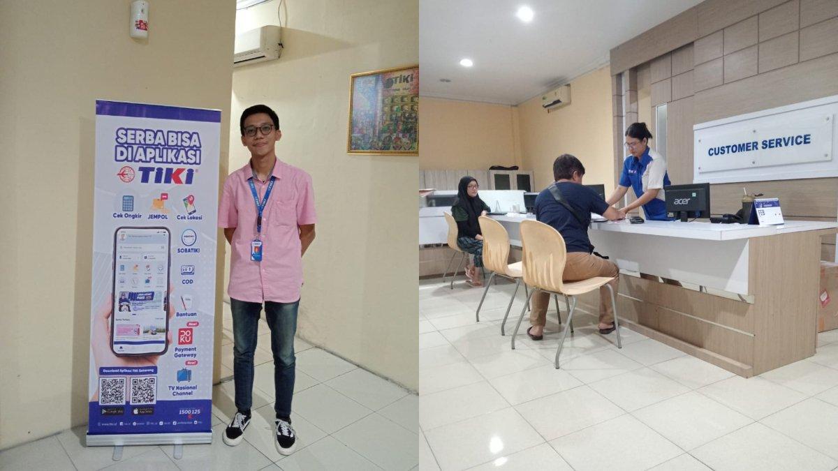 Digital Marketing TIKI Solo, Edo Ramadhan (kiri) dan potret customer service TIKI Solo (kanan).