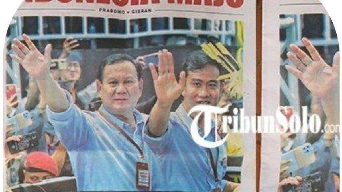 Potres tabloid Prabowo-Gibran yang beredar di Kota Solo.