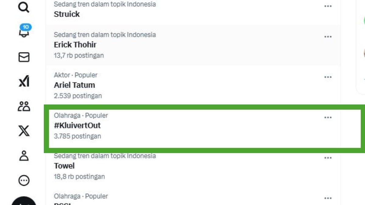 Tagar #KluiverOut Trending di medsos X.