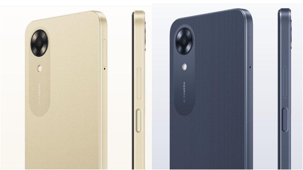 HARGA HP OPPO - Berikut merupakan warna Oppo A17k yakni warna Emas (kiri) dan Hitam (kanan)
