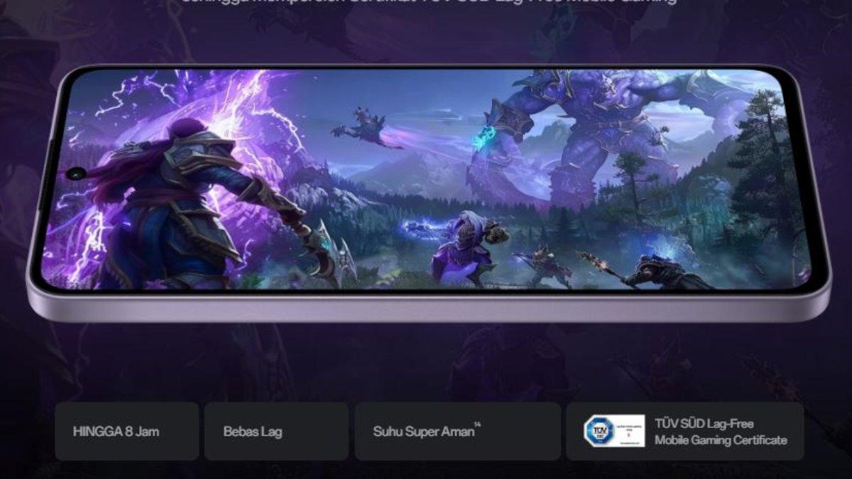 Tampilan Oppo Reno13 F 5G ketika digunakan untuk bermain game, performa tetap smooth, tidak lag, dan mampu bertahan hingga 8 jam.