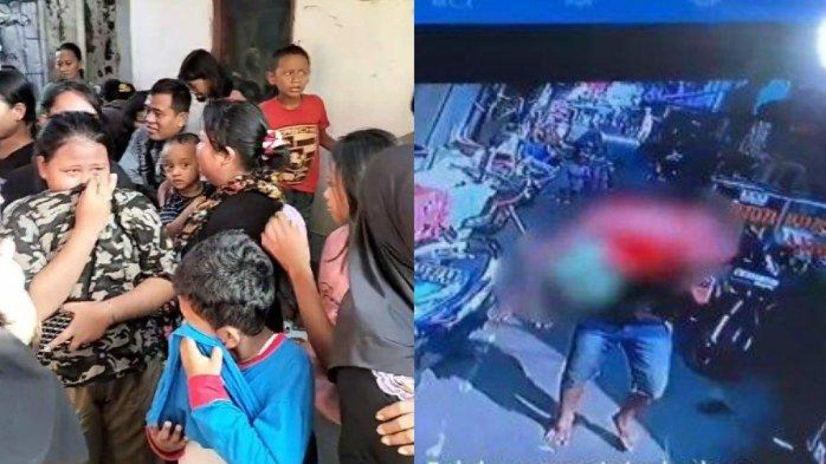 Tangis tetangga yang melepas kepergian Awan bocah yang tewas setelah dibanting sang ayah, Rabu (13/12/2023)