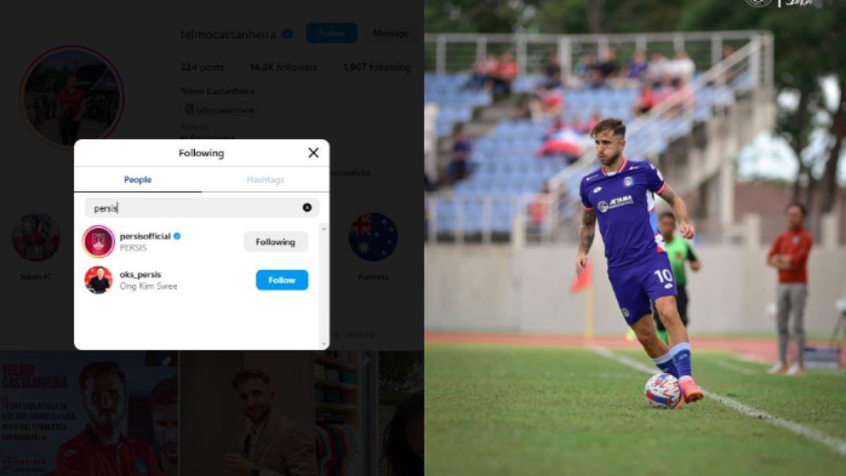 Gelandang Sabah FC, Telmo Castanheira kepergok follow Instagram Persis Solo, sinyal segera gabung ikuti Ong Kim Swee?