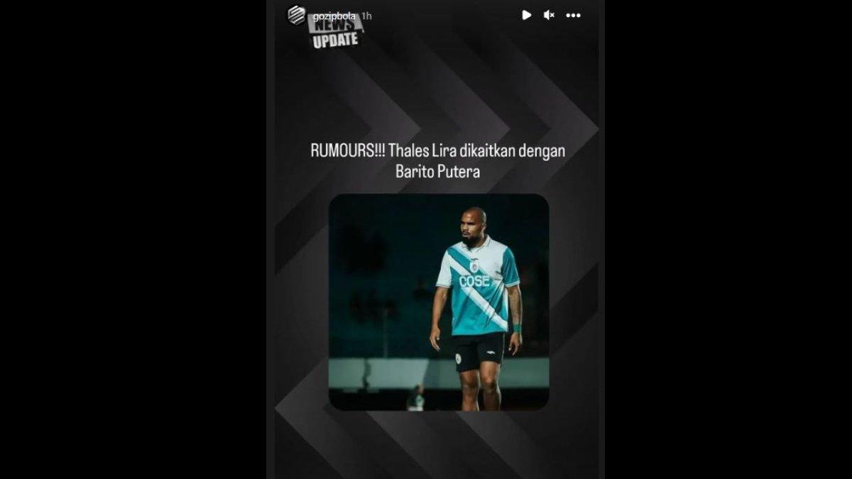 Rumor dikaitkannya bek asing PSS Sleman, yakni Thales Lira dengan Barito Putera jelang putaran kedua Liga 1 2023, Senin 16 Oktober 2023.