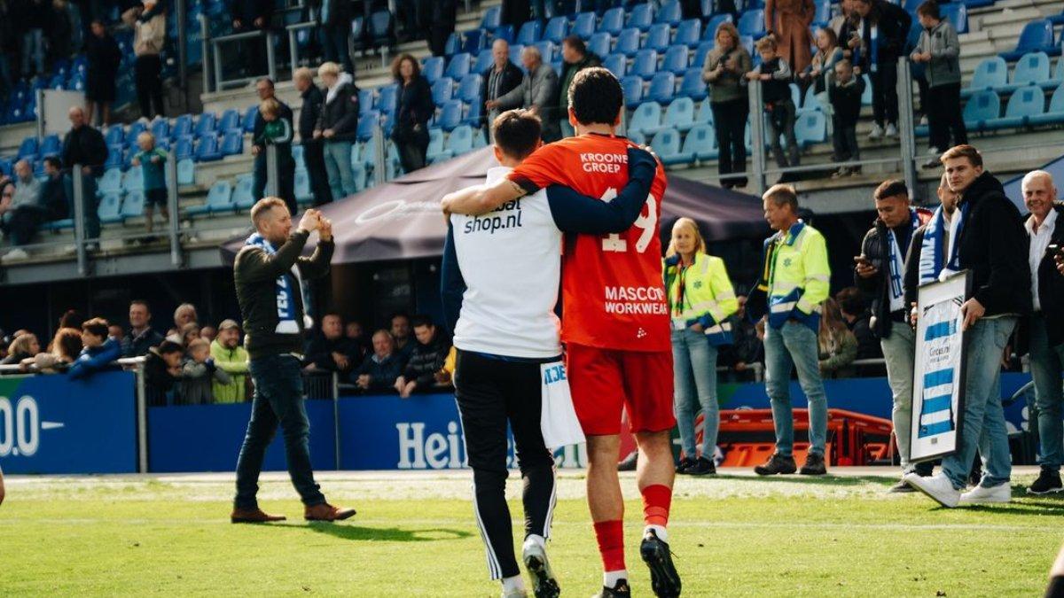 Potret calon pemain Timnas Indonesia, Eliano Reijnders (kiri) dan gelandang skuad Garuda Thom Haye (kanan) di Liga Belanda 2024/2025.