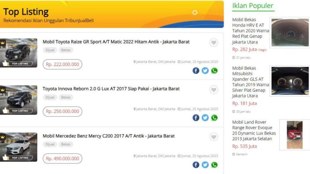Top Listing Iklan