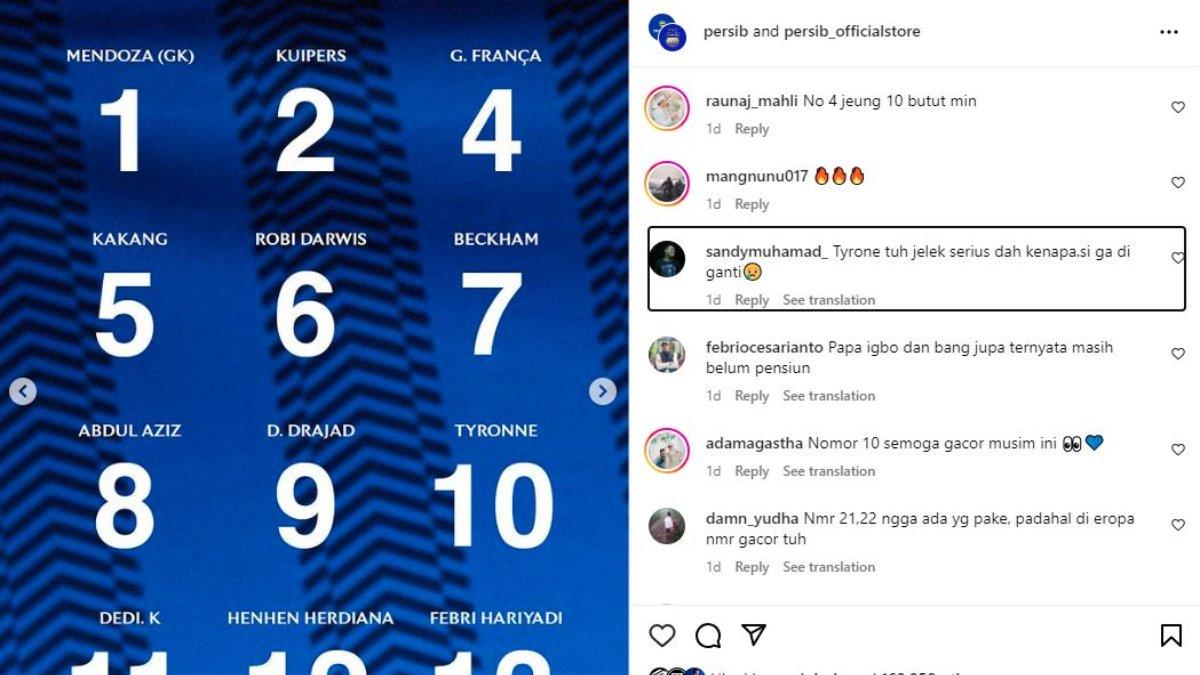 Sosok gelandang serang Persib Bandung asal Spanyol, Tyronne del Pino kini tengah disorot tajam oleh Bobotoh seusai memilih nomor 10 untuk gelaran Liga 1 2024. Buntut performa yang masih belum memuaskan saat Piala Presiden 2024 lalu disinyalir membuat Tyronne del Pino kena sorotan tajam pendukung Persib Bandung.