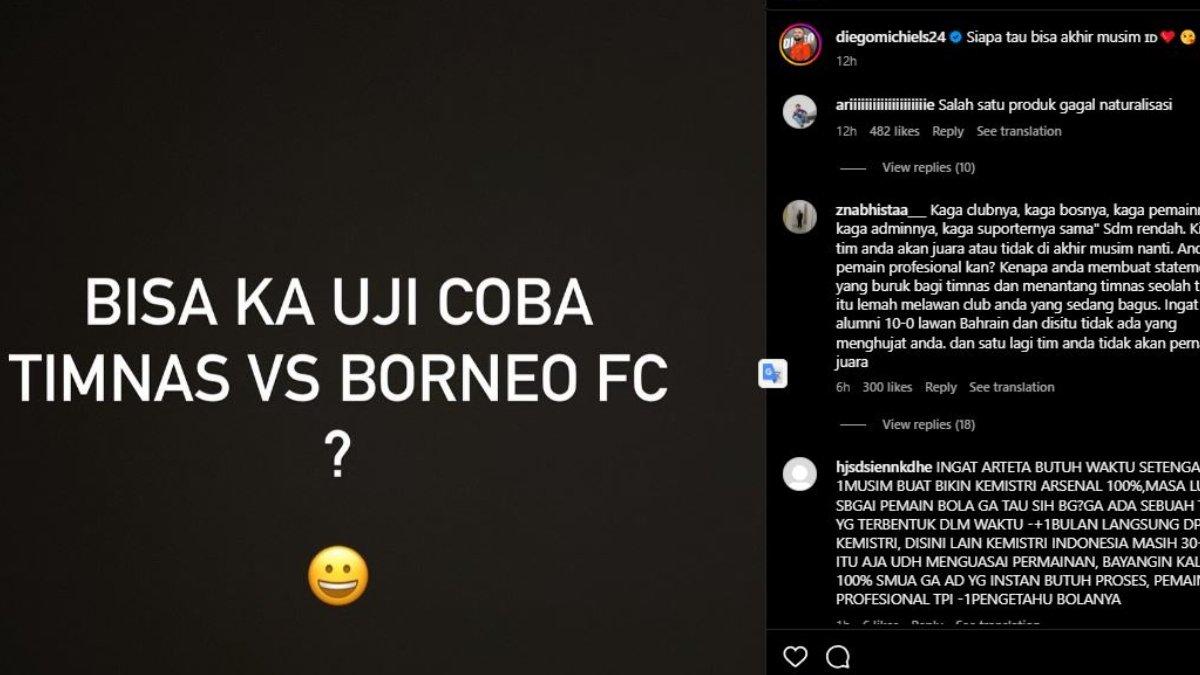 Unggahan berbau sarkas dari kapten Borneo FC yang mengajak Timnas Indonesia untuk melakukan laga uji coba melawan Pesut Etam buntut kekalahan 0-4 dari Libya pada Selasa, 2 Januari 2024 lalu.