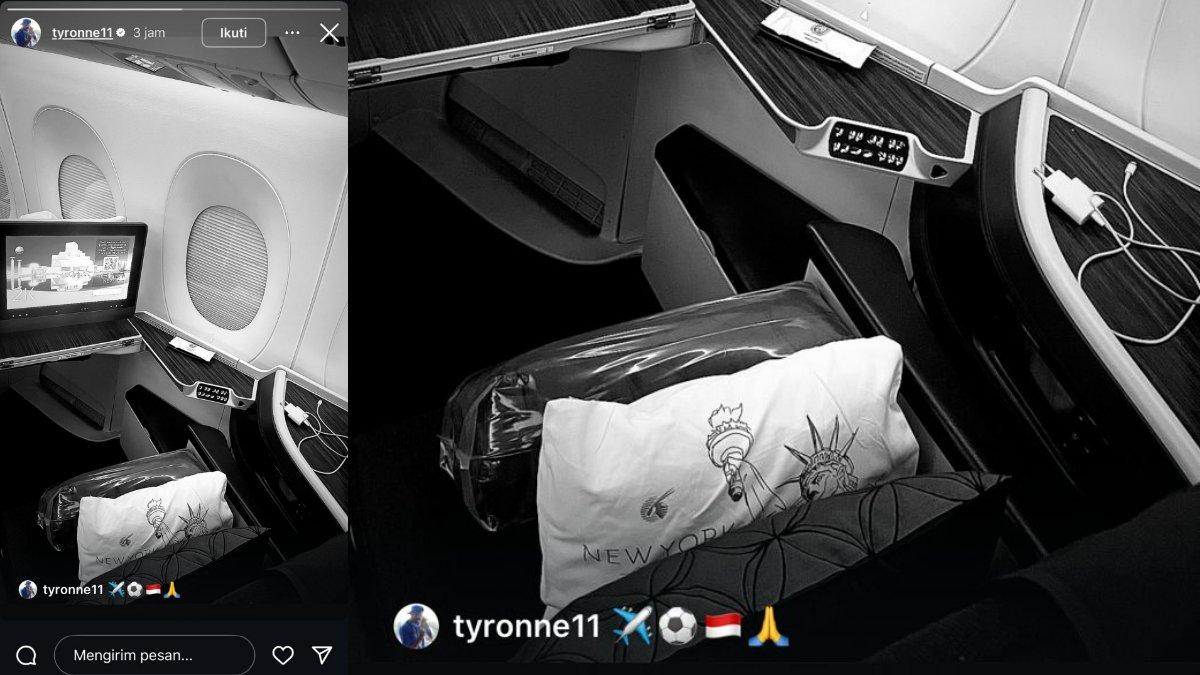 Unggahan story Instagram gelandang serang asal Spanyol, Tyronne del Pino, @tyronne11, Selasa (8/7/2025).