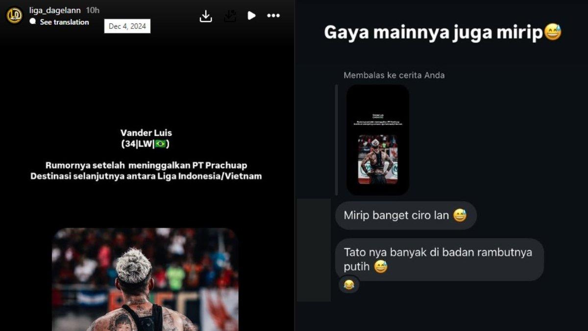 Sosok Vander Luiz yang gaya mainnya mirip dengan winger Persib Bandung, Ciro Alves.