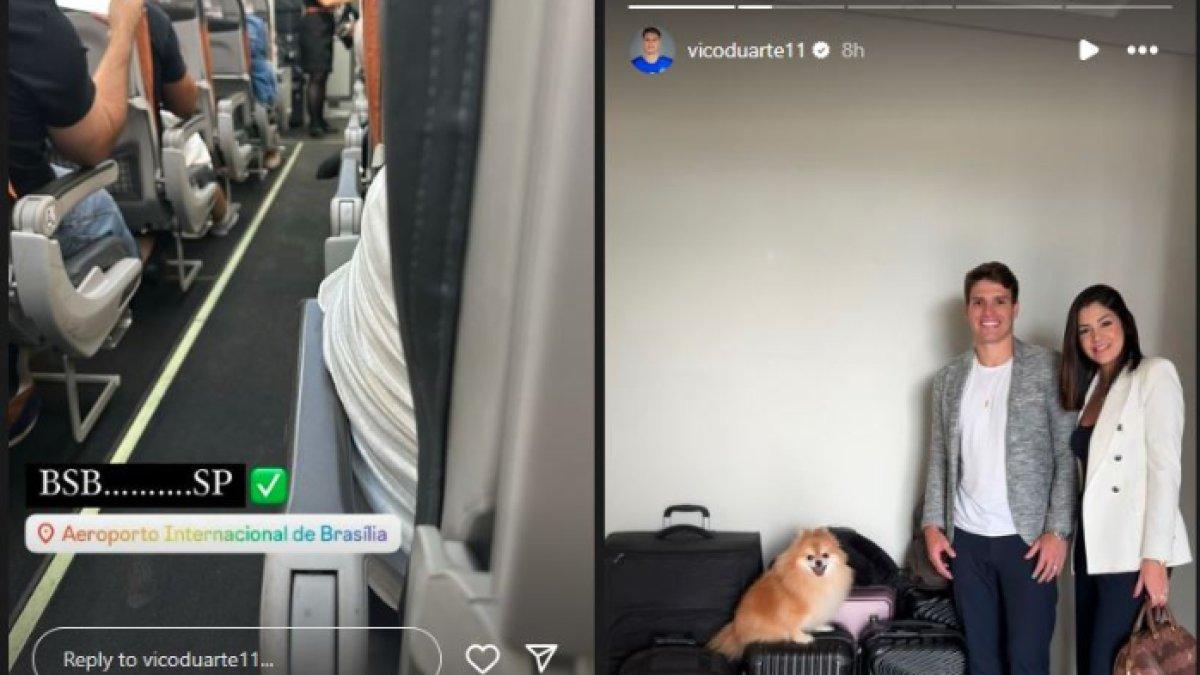 Kolase foto Vico Duarte, winger asing yang santer dikaitkan dengan PSS Sleman dan kini sedang melakoni perjalanan udara menuju Indonesia, Kamis (19/12).