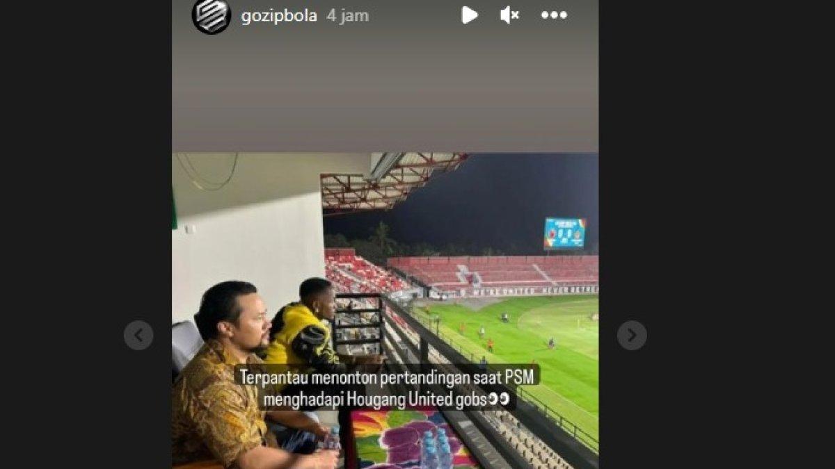 Victor Mansaray menonton laga PSM Makassar vs Houagong, Rabu 25 Oktober 2023