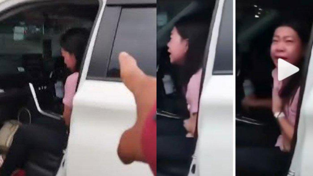 Viral perempuan nangis karena dianiaya di dalam mobil di Probolinggo.