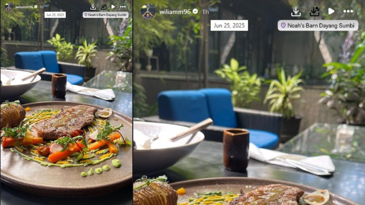 Wiliam Marcilio umbar kode gabung Pangeran Biru dengan posting foto dirinya yang tengah berada di sebuah rumah makan di Bandung, Jawa Barat.