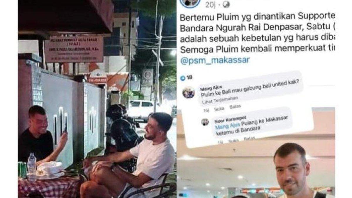 Wiljan Pluim tampak berada di salah satu cafe yang berada di Kota Makassar. Wiljan Pluim nampak bersantai bersama pemain PSM Makassar lainnya Everton Nascimento.