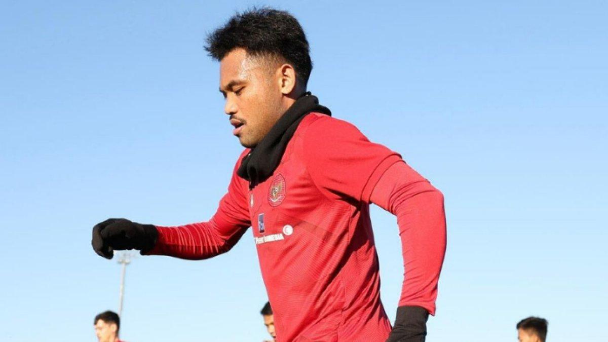 Winger Timnas Indonesia, Saddil Ramdani saat menjalani pemusatan latihan sebagai persiapan Piala Asia 2023.