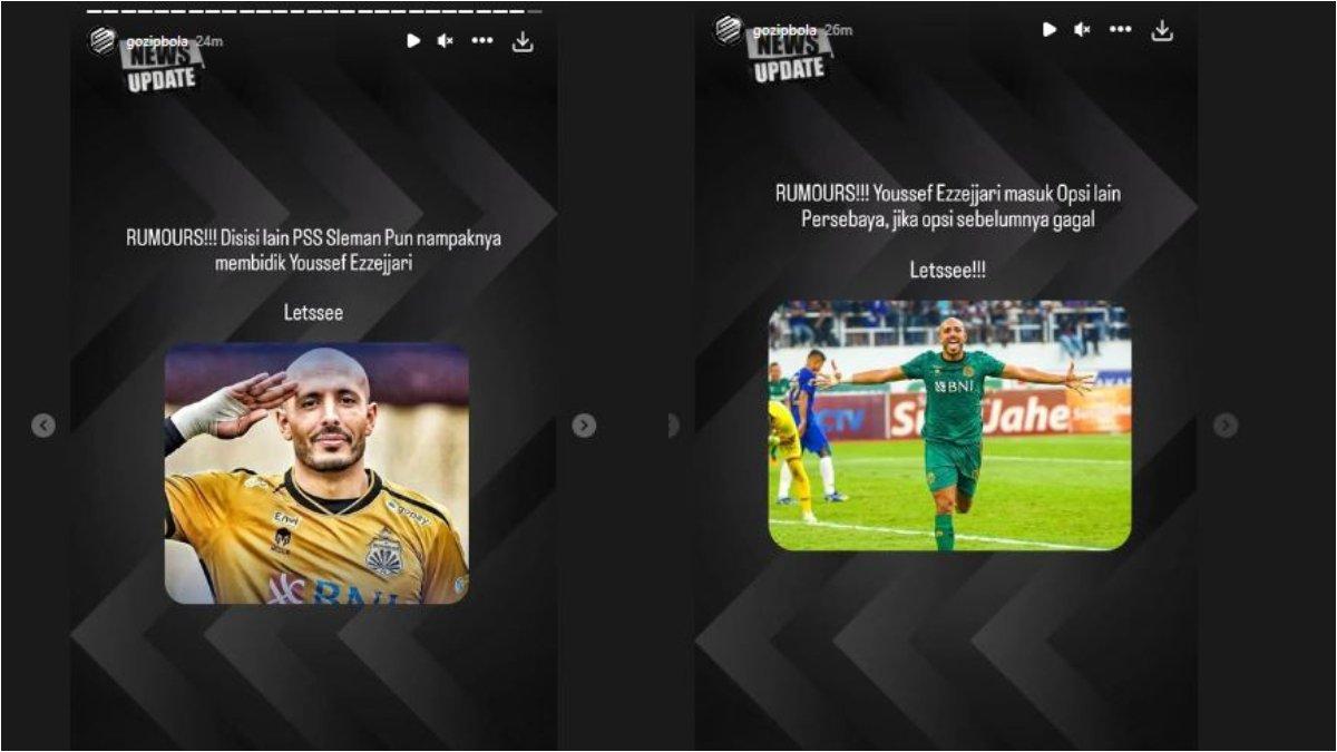 Rumor kepindahan Youssef Ezzejjari ke PSS Sleman atau Persebaya Surabaya.