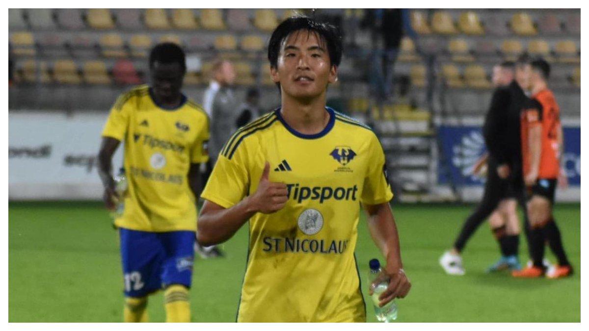 Foto Yushi Shimamura saat bermain dan berseragam Zemplin Michalovce