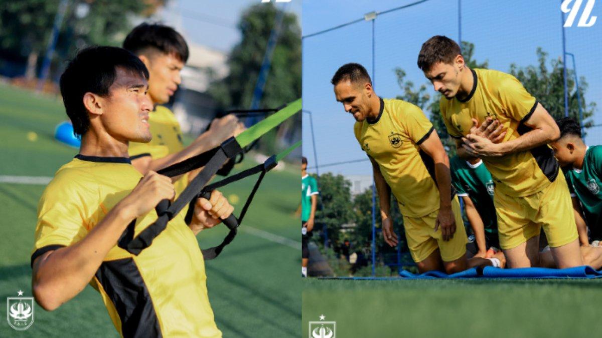 Zalnando dan pemain PSIS Semarang di sesi latihan.