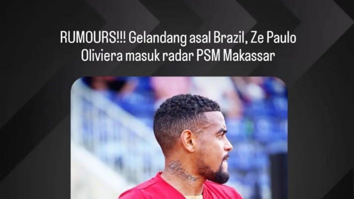 Rumor diminatinya sosok Ze Paulo oleh PSM Makassar jelang putaran kedua Liga 1 2023.