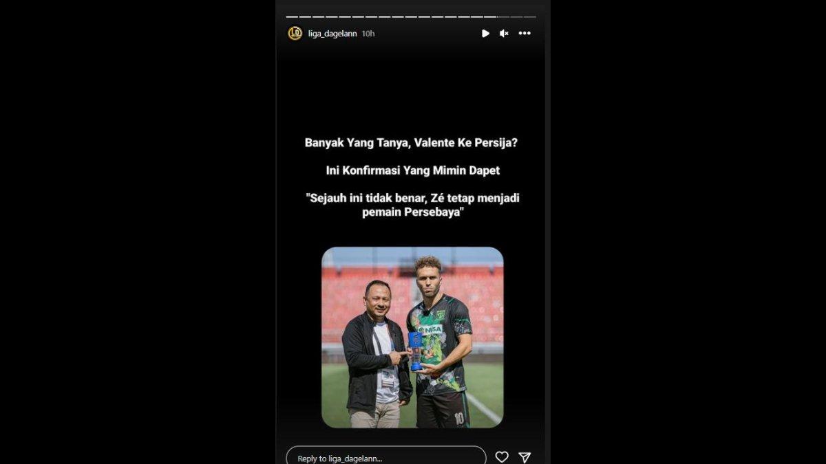 Rumor bahwa gelandang serang Persebaya Surabaya Ze Valente yang tetap bertahan di Bajul Ijo meski mendapat godaan dari beberapa klub, seperti Persija Jakarta.