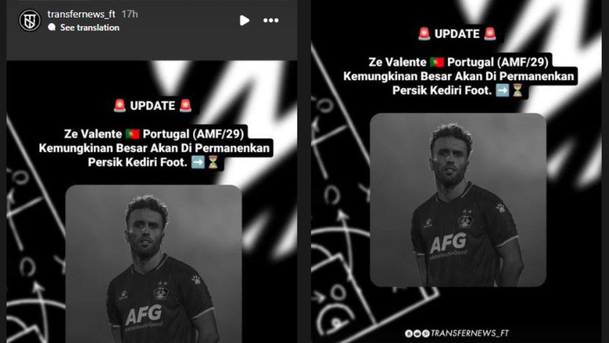 Rumor dipermanenkannya Ze Valente oleh Persik Kediri dari Persebaya Surabaya di musim 2024/2025 kelak.