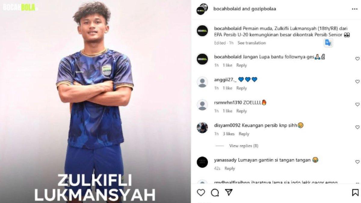 Rumor sosok pemain muda Persib Bandung, yakni Zulkifli Lukmansyah santer diorbitkan ke tim senior di paruh musim 2024/2025, Jumat (27/12).