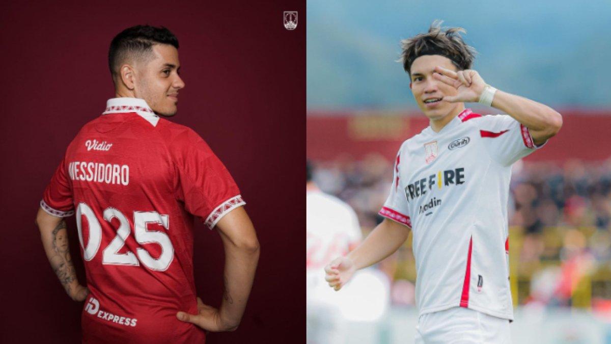 Dua penggawa asing Persis Solo, Alexis Messidoro (kiri) dan Ryo Matsumura (kanan).