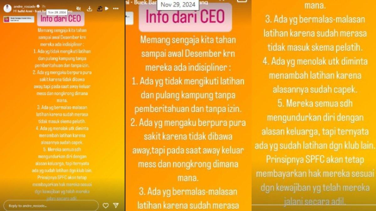Andre Rosiade buka suara terkait kasus penunggakan gaji para pemain Semen Padang.
