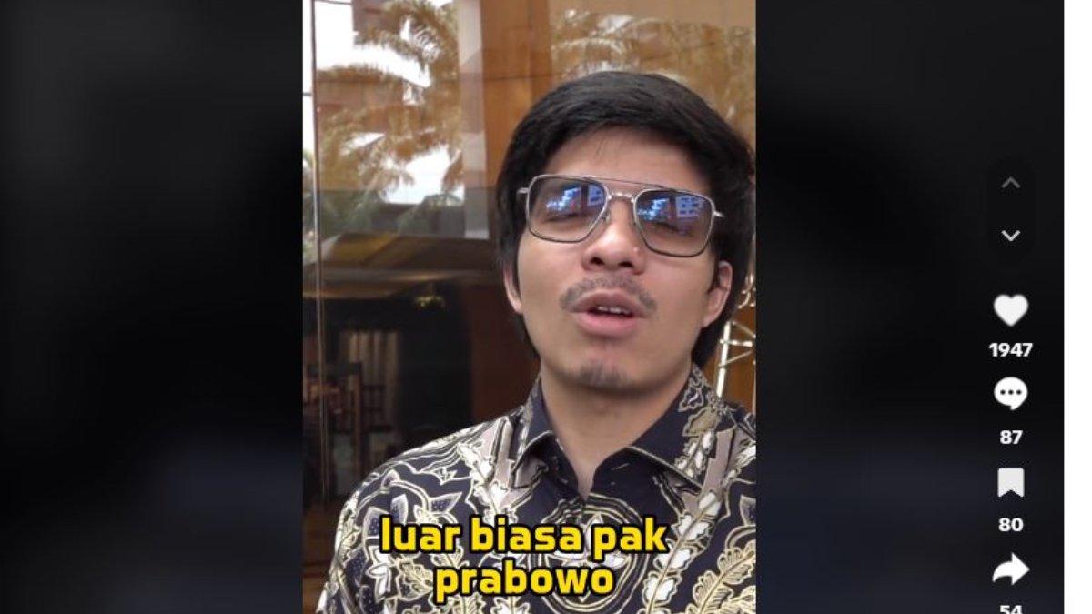 Atta Halilintar memuji Prabowo