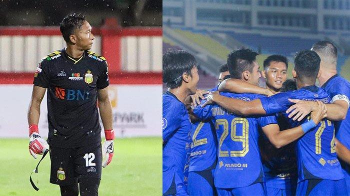 Kiper Bhayangkara FC Awan Setho Raharjo (kiri) dan PSIS Semarang (kanan) pada postingan Instagram @awansethoraharjo @psisfcofficial. PSIS Semarang santer dikaitkan dengan kiper Bhayangkara FC, Awan Setho Raharjo.
