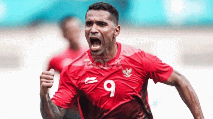 Beto Goncalves merayakan gol Timnas U-23 Indonesia ke gawang Uni Emirat Arab pada pertandingan babak 16 besar Asian Games 2018 di Stadion Wibawa Mukti, 24 Agustus 2018.