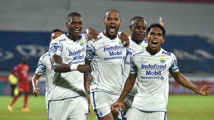 Selebrasi gol kedua Persib Bandung di laga kontra Persija Jakarta pada postingan Instagram @bcantanhede_  Rabu (2/3/2022).