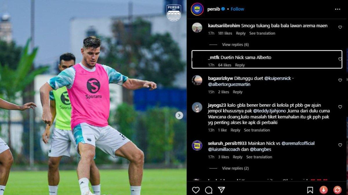 Bobotoh memberi desakan kepada Persib Bandung untuk memainkan Nick Kuipers pada laga melawan Arema FC di pekan kedua Liga 1 2023.