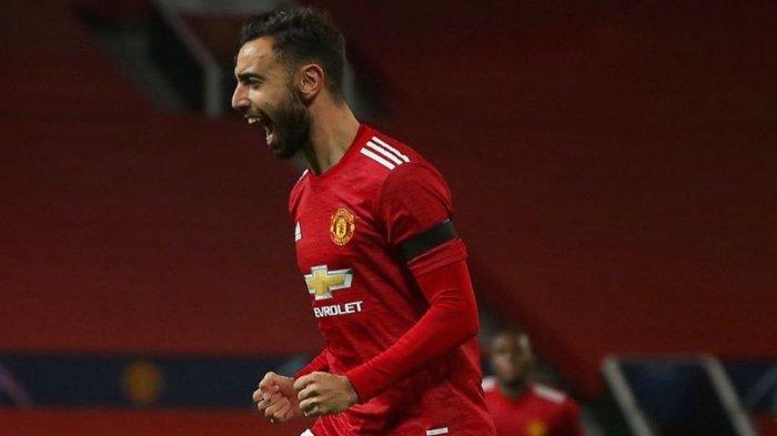 Bruno Fernandes menyumbangkan dua gol pada laga Manchester United vs Istanbul Basaksehir di Liga Champions, Rabu (25/11/2020) dini hari WIB itu.