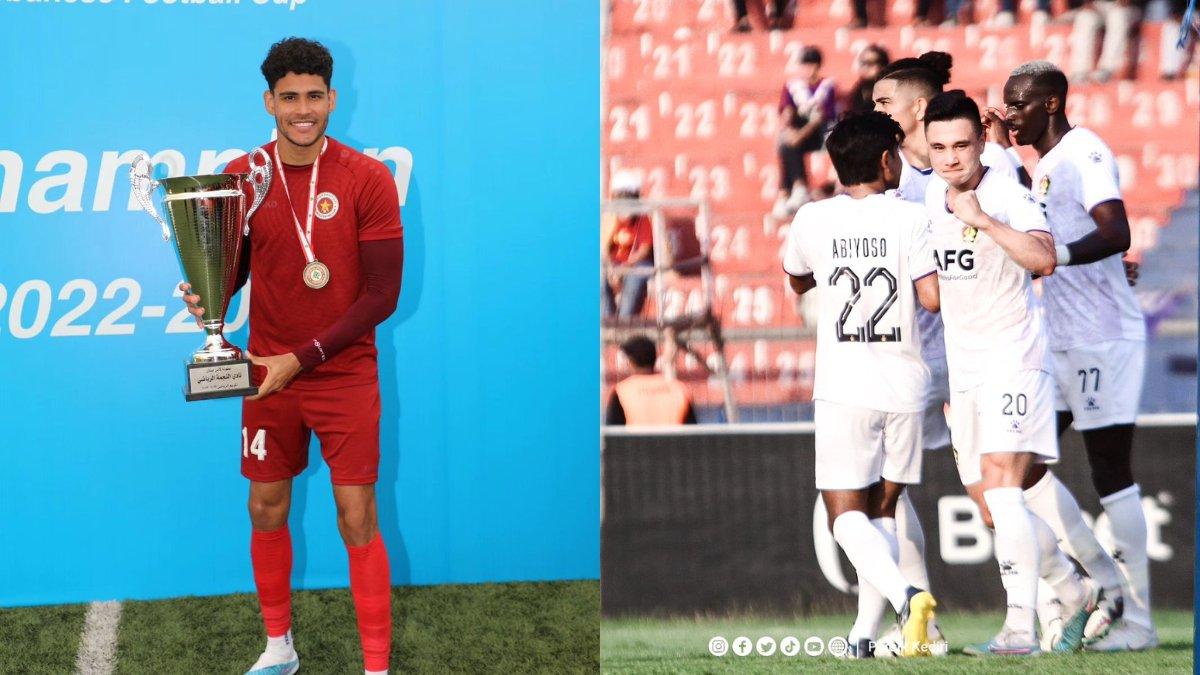 Kolase foto Jefinho (kiri), calon striker asing baru milik Persik Kediri (kanan) di Liga 1 2023.